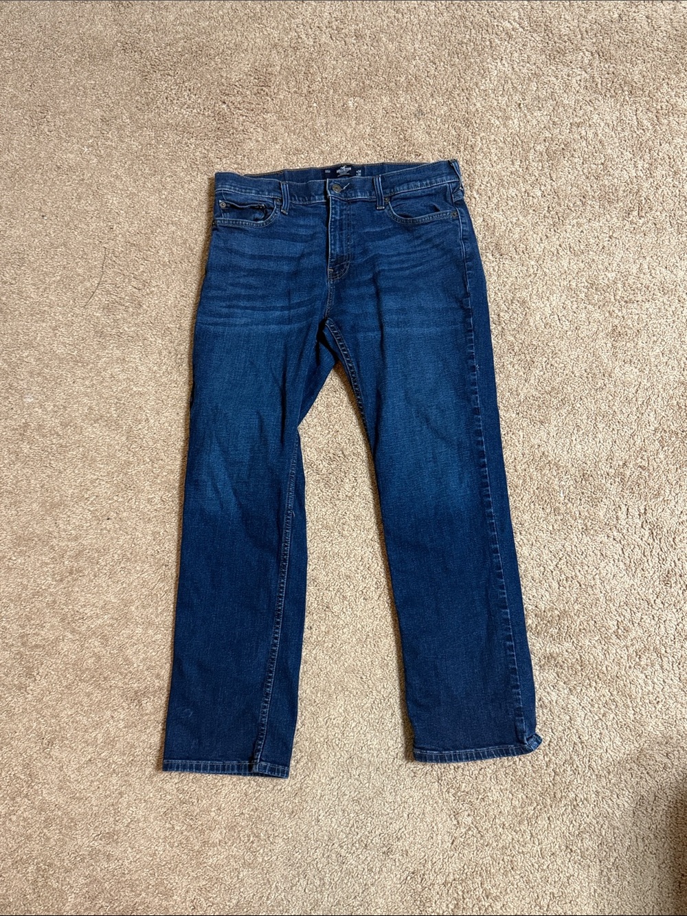 Hollister Men's Deep Indigo Straight Jeans